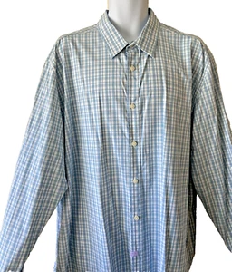UNTUCKit Shirt Men Blue Plaid Button Up Nylon Performance Stretch Size XXXL - Picture 1 of 12