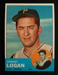 1963 Topps Baseball #259 Johnny Logan, Pittsburgh Pirates, sin precio base como nuevo - Imagen 1 de 2