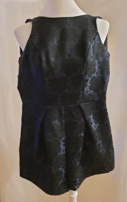 34/36 Overall Jumpsuit v. TOP SHOP schwarz/grau gemustert Maße beachten - Bild 1 von 4