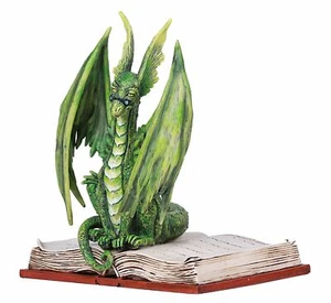 Scholar Dragon Text Book Statue by Amy Brown Professor Teaching University - Picture 1 of 1