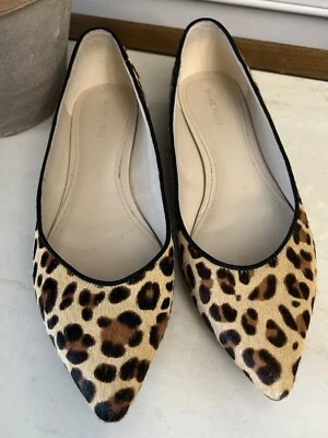 Zapatos de ballet Marc Fisher planos de piel de becerro con estampado de leopardo para mujer talla 7,5 Foto 1 de 4
