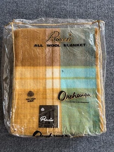 Onehunga NWT VTG Blanket Wool Princess Multicolor Plaid 63x81 Cottagecore - Picture 1 of 6