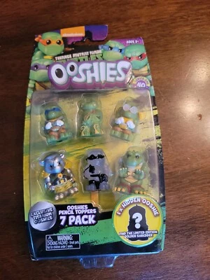 TMNT Teenage Mutant Ninja Turtles OOSHIES Serie 1 Lápiz Toppers Paquete de 7 (juego 1) Foto 1 de 3