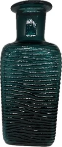 Vintage 1960’s Empoli Ripple Teal Decorative Bottle Decanter (no stopper) - Picture 1 of 5