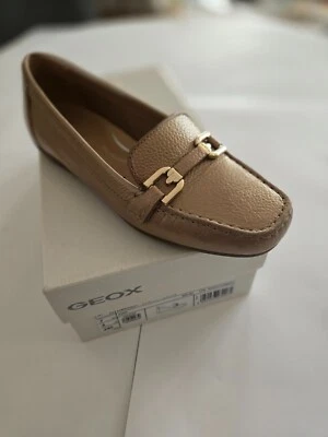 Mocassins femme GEOX  Cuir doré taille 37 - Photo 1/4