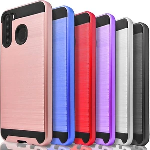 Pour Samsung Galaxy A21 Coque Housse Téléphone Antichoc + Verre Trempé Protecteur - Photo 1 sur 21