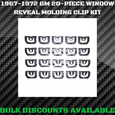 Monte Carlo 1970-1972 vidrio trasero ventana parabrisas moldura moldura clips revelación GM Foto 1 de 3