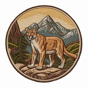 Parche de león de montaña apliques para planchar, insignia de animales salvajes, grandes gatos rugientes - Imagen 1 de 12