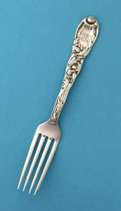 TIFFANY CHRYSANTHEMUM Sterling LUNCHEON Fork 6 3/4" Multiples - Picture 1 of 6