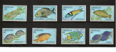 Grenada 1990 - Fish Marine Life - Set Of 8 Stamps - Scott #1867-74 - MNH - Image 1 of 3