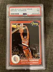 Trail Blazers Star Franz Bread #11 Mychal Thompson 1984-85 - PSA 7 - POP 1 - Imagen 1 de 2