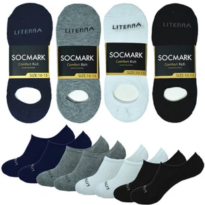 3-12 Pairs Mens No Show Invisible Nonslip Thick low Cut Loafer Boat Cotton Socks - Picture 1 of 8