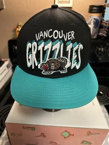 Memphis vancouver grizzlies hat vintage 90s new era Hardwood Classics adjustable - Picture 1 of 9