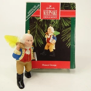 Hallmark Keepsake Christmas Ornament HONEST GEORGE Washington  Yellow Tree PAJVW - Picture 1 of 13