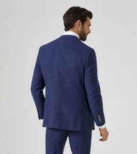 Skopes Hombre Jude Chaqueta Espiguilla Azul Marino 34A 62 Corto A Largo - Imagen 1 de 5