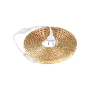 LED Streifen 2835 230V AC Wasserdicht IP65 Warmweiß 2800K-3500K 20m + Stecker - Bild 1 von 4