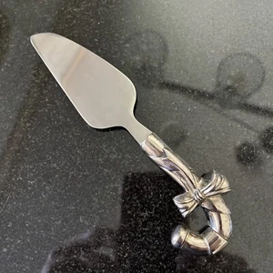 Holiday Cheese/pate Spreader,silver plated candy cane handle,6.5” vintage - Picture 1 of 5