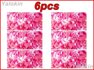 6pcs Pink Flower Scarves Family Pack Elastic Print Gaiter Bandana Balaclava N49 - Picture 1 of 8