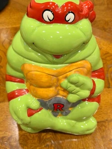 Vintage 1991 TMNT Raphael Cookie Jar Teenage Mutant Ninja Turtles Ceramic EXC - Picture 1 of 6