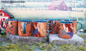 TAZAS MARIPOSA ANTHROPOLOGIE NATURE STUDIES (6) -NUEVO EN CAJA- ¡DISFRUTA DEL SABOR DE LA NATURALEZA! - Imagen 1 de 10