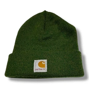 Carhartt grün gelb Strick Beanie Boggan Jugend Einheitsgröße - Bild 1 von 3