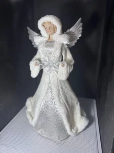 Vintage Christmas Angel White Tree Topper 16” (Z86) - Picture 1 of 6