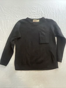 Vintage Forenza Sweater Womens L Black LambsWool Knit Crewneck Pullover - Picture 1 of 7