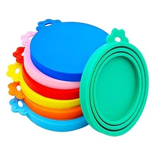 7 Pcs Pet Can Covers, Food Can Lids, Universal BPA Free Silicone Can Lids - Picture 1 of 7