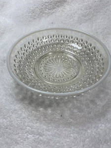 Anchor Hocking Moonstone Clear Opalescent Hobnail Bowl 5 1/2” Vintage  - Picture 1 of 4
