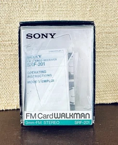 Vintage 1985 SONY SRF-201 FM Card Walkman 3mm FM Stereo Replacement Box & Manual - Picture 1 of 6