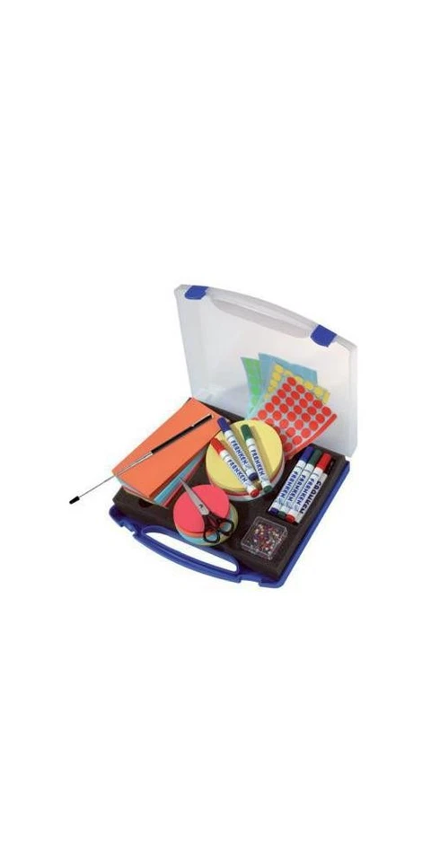 FRANKEN Moderationskoffer MINI 34,5 x 6 x 31 cm (B x H x T) Kunststoff blau/t... - Bild 1 von 1