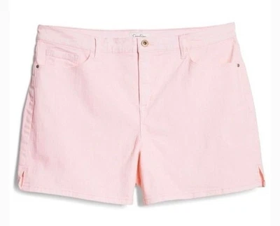 NUEVO CON ETIQUETAS-JESSICA SIMPSON Mujer Pantalones Cortos Vaqueros Elásticos Talla 14 Rosa Dogwood Color Foto 1 de 3