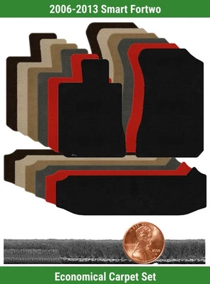 Juego de alfombrillas Velourtex personalizadas para Smart Fortwo 2006-2013 (3 piezas) #1256 Foto 1 de 4