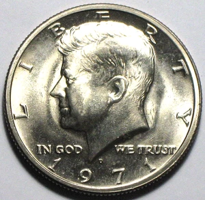 1971-D KENNEDY HALF DOLLAR CIRCULATED NICE COIN CLAD - Picture 1 of 6
