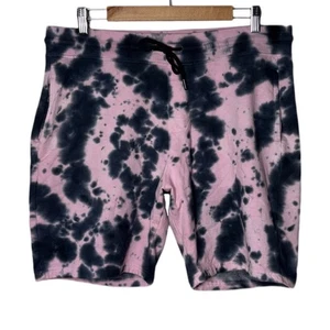 Pantalones Cortos Deportivos WXYZ Negros y Rosa Tie Dye Para Hombre Talla Grande Ropa de Salón - Imagen 1 de 16