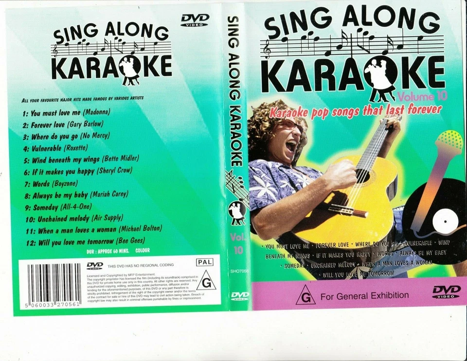 Sing Along Karaoke-Volume 10-Pop Songs That Last Forever-Karaoke-DVD - Image 1 of 1