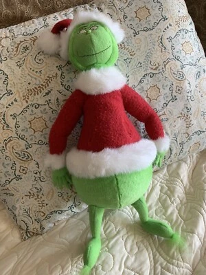 Dr. Seuss Ent. And Hallmark 12” “Grinch” Stuffed Animal In His Red Costume - Image 1 of 4
