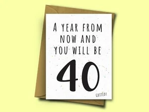 Tarjeta de 39 cumpleaños para amigo compañero de él su tío tía tarjeta divertida - Imagen 1 de 1