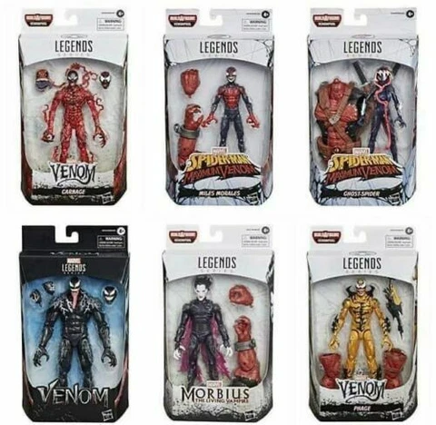 Marvel Legends 6" Venompool Wave Complete Miles Phage Venom Carnage Morbius Gwen Cover