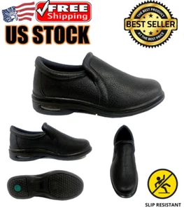 Men's Restaurant Oil Resistant Kitchen Work Shoes Slip-On Skid Non-Slip12002 - Picture 1 of 8