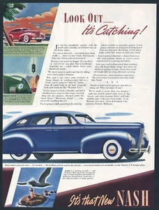 1939 Nash Motors print ad blue Ambassador Slipstream Sedan - Picture 1 of 1