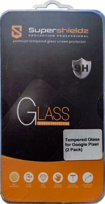 Super Shieldz (Google Pixel) Black 2pack Glass Screen Protector NOS - Image 1 of 2