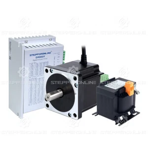 STEPPERONLINE Nema 34 4.8Nm 6AStepper Motor & Driver & AC Transformer CNC Kit - Picture 1 of 4