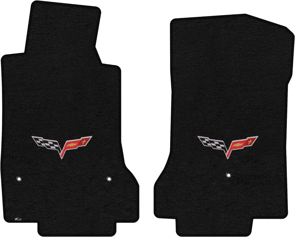 Lloyd Mats Floor Mats Corvette C6 2007.5-2013.5, 2PC Flags - Image 1 of 4