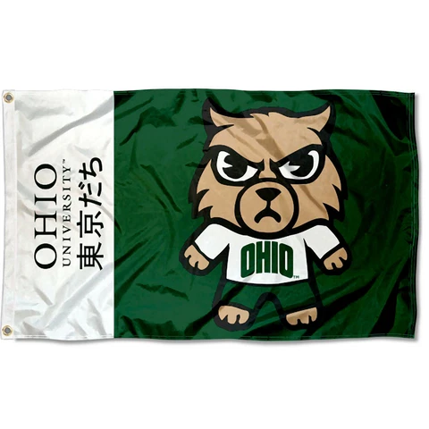 Ohio Bobcats Kawaii Tokyodachi Mascot 3x5 Banner Flag Cover