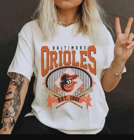 Vtg Baltimore Orioles Baseball EST 1901 T-shirt For Men Women S-3XL Cover