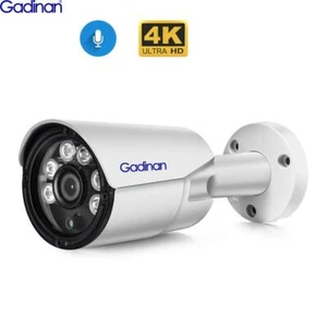 Cámara IP de audio 4K 8MP 5MP 4MP bala exterior CCTV P2P seguridad vigilancia POE - Imagen 1 de 5