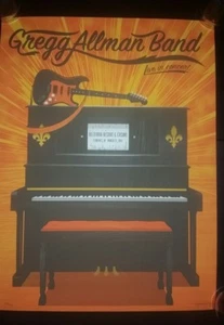 2015 GREGG ALLMAN BAND Tour Poster Artist Signed Low Numbered #23/25 Indiana - Picture 1 of 7