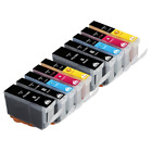 10 Ink Cartridges For Canon Pgi5 And Cli8 Pixma Ip4500 Ip5200r Mp530 Mp610 Mp810