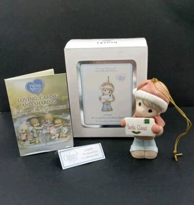 Bisque PRECIOUS MOMENTS Christmas Ornament BE GOOD FOR GOODNESS SAKE - Picture 1 of 18